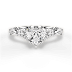Geraldine Heart Cut Lab Grown Diamond 18Kt White Gold Engagement Ring