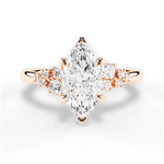 Carmen Marquise Cut Lab Grown Diamond 18Kt Rose Gold Engagement Ring