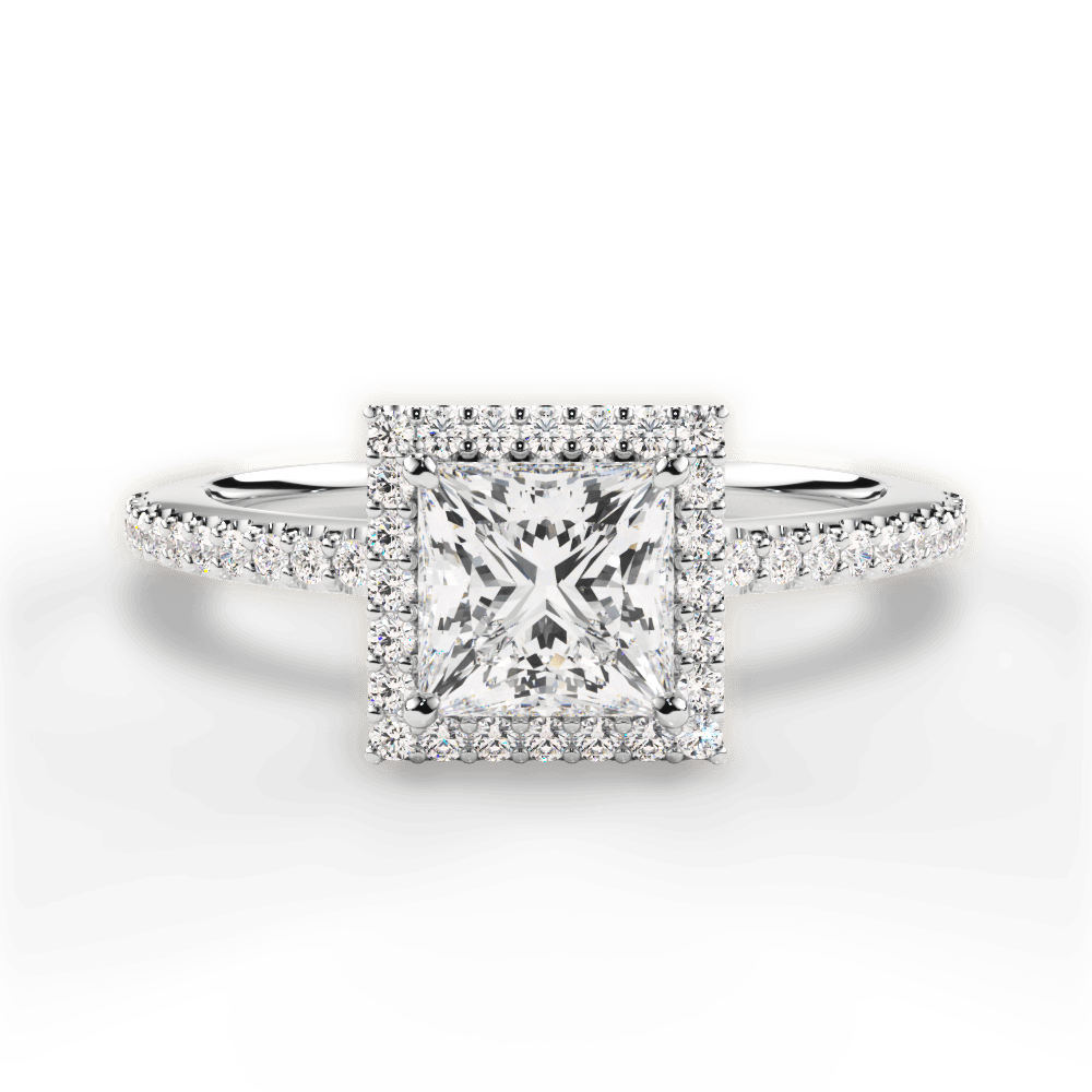 Joanne Princess Cut Lab Grown Diamond Platinum Engagement Ring