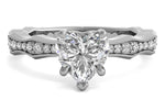 Wendy heart lab diamond engagement ring in platinum