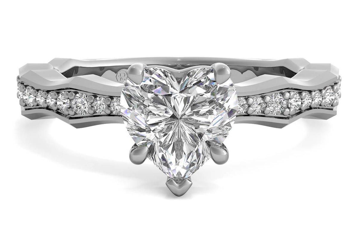 Wendy heart lab diamond engagement ring in platinum