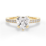 Gilda Heart Cut Lab Grown Diamond 18Kt Yellow Gold Engagement Ring