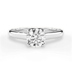 Carrie Round Cut Lab Grown Diamond Platinum Engagement Ring