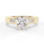 Brittany Heart Cut Lab Grown Diamond 18Kt Yellow Gold Engagement Ring
