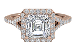 Judy Asscher Cut Lab Grown Diamond 18Kt Rose Gold Engagement Ring