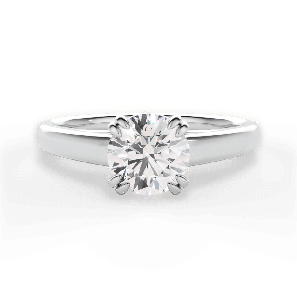 Anna Round Cut Lab Grown Diamond 14Kt White Gold Engagement Ring