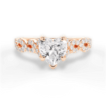 Justine Heart Cut Lab Grown Diamond 18Kt Rose Gold Engagement Ring