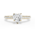 Joan Heart Cut Lab Grown Diamond 18Kt Yellow Gold Engagement Ring