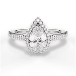 Jenny Pear Cut Lab Grown Diamond 14Kt White Gold Engagement Ring