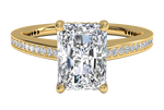 Judith Radiant Cut Lab Grown Diamond 18Kt Yellow Gold Engagement Ring