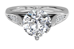 Connie Round Cut Lab Grown Diamond 18Kt White Gold Engagement Ring