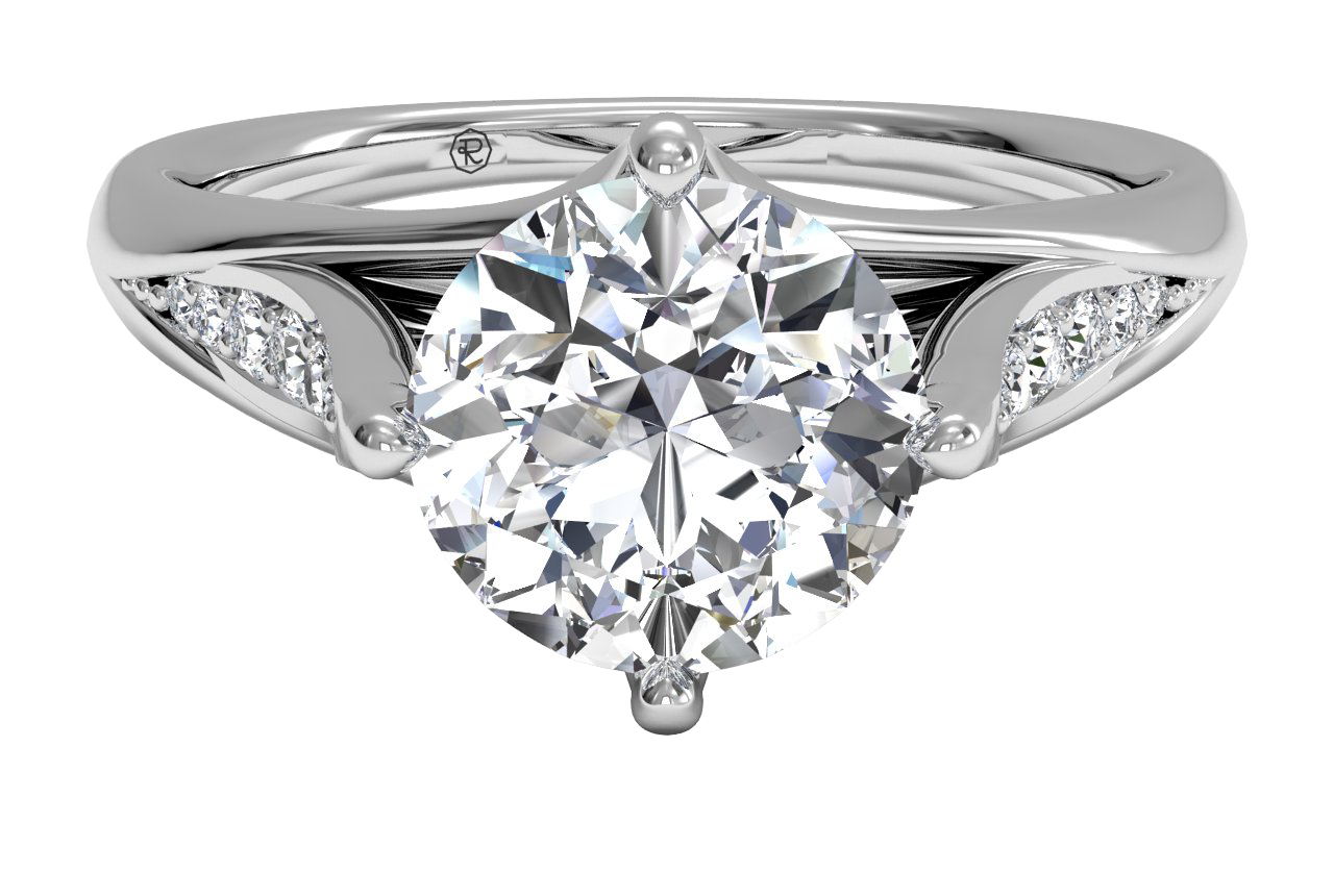 Connie Round Cut Lab Grown Diamond 18Kt White Gold Engagement Ring