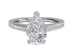 Judith Pear Cut Lab Grown Diamond 18Kt White Gold Engagement Ring