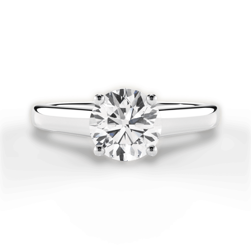 Ariana Round Cut Lab Grown Diamond Platinum Engagement Ring