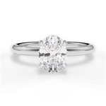 Brenda Oval Cut Lab Grown Diamond 14Kt White Gold Engagement Ring