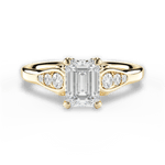 Cecilia Emerald Cut Lab Grown Diamond 18Kt Yellow Gold Engagement Ring