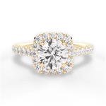 Ingrid Round Cut Lab Grown Diamond 18Kt Yellow Gold Engagement Ring