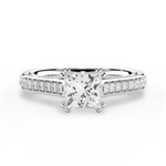 Deborah Princess Cut Lab Grown Diamond 14Kt White Gold Engagement Ring