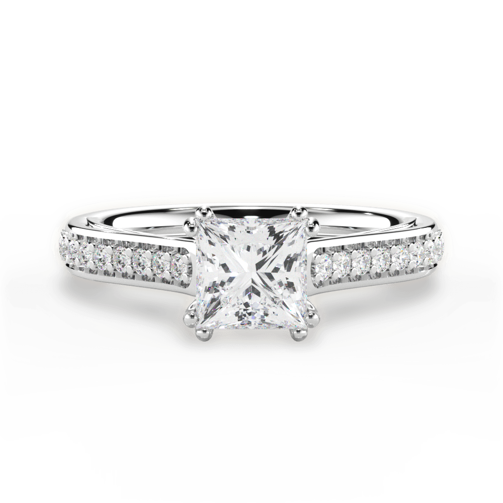 Deborah Princess Cut Lab Grown Diamond Platinum Engagement Ring