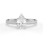 Janet Pear Cut Lab Grown Diamond Platinum Engagement Ring