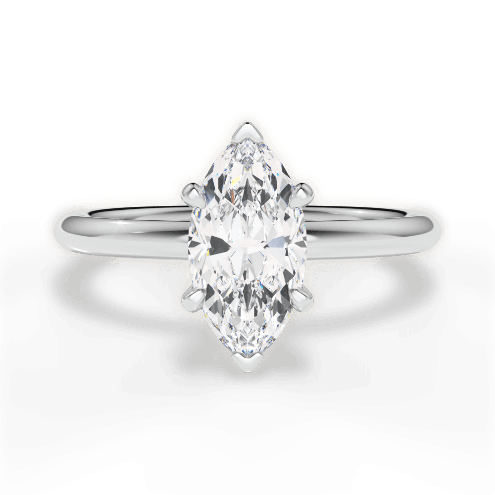 Brenda Marquise Cut Lab Grown Diamond Platinum Engagement Ring