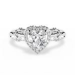 Erica Heart Cut Lab Grown Diamond Platinum Engagement Ring