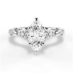 Geraldine Marquise Cut Lab Grown Diamond Platinum Engagement Ring