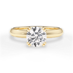 Claudia Round Cut Lab Grown Diamond 18Kt Yellow Gold Engagement Ring