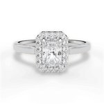 Fiona Radiant Cut Lab Grown Diamond Platinum Engagement Ring