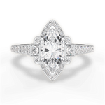 Joyce Marquise Cut Lab Grown Diamond 14Kt White Gold Engagement Ring