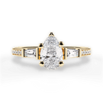 Katie Pear Cut Lab Grown Diamond 18Kt Yellow Gold Engagement Ring