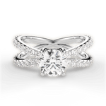 Lauren Round Cut Lab Grown Diamond 18Kt White Gold Engagement Ring