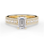 Lynn Emerald Cut Lab Grown Diamond 18Kt Yellow Gold Engagement Ring