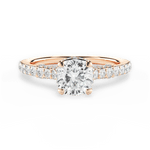 Laura Cushion Cut Lab Grown Diamond 18Kt Rose Gold Engagement Ring