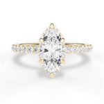 Isabella Marquise Cut Lab Grown Diamond 18Kt Yellow Gold Engagement Ring