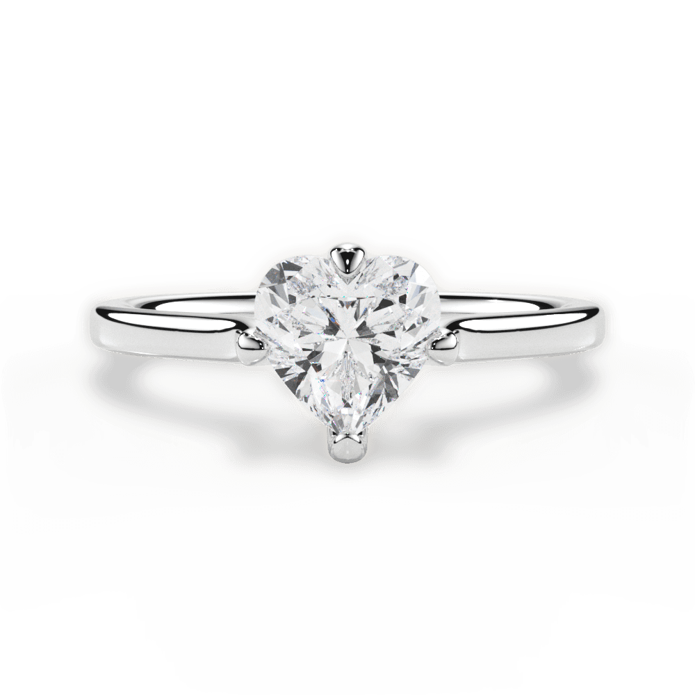 Bernadette Heart Cut Lab Grown Diamond 14Kt White Gold Engagement Ring