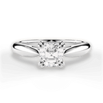 Camila Asscher Cut Lab Grown Diamond Platinum Engagement Ring