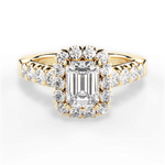 Lacey Emerald Cut Lab Grown Diamond 18Kt Yellow Gold Engagement Ring