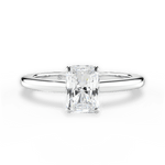 Brianna Radiant Cut Lab Grown Diamond Platinum Engagement Ring