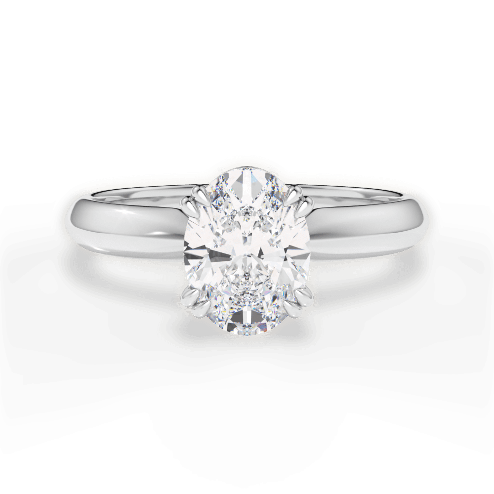 Anastasia Oval Cut Lab Grown Diamond Platinum Engagement Ring