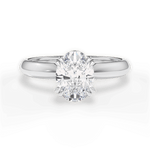Anastasia Oval Cut Lab Grown Diamond 18Kt White Gold Engagement Ring