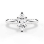 Annette Marquise Cut Lab Grown Diamond 18Kt White Gold Engagement Ring