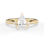 Cassie Pear Cut Lab Grown Diamond 18Kt Yellow Gold Engagement Ring