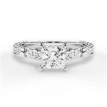 Gabriela Princess Cut Lab Grown Diamond 14Kt White Gold Engagement Ring