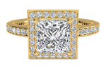 Karen Princess Cut Lab Grown Diamond 18Kt Yellow Gold Engagement Ring