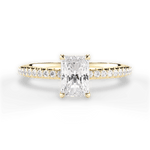 Giselle Radiant Cut Lab Grown Diamond 18Kt Yellow Gold Engagement Ring