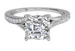 Elise Asscher Cut Lab Grown Diamond Platinum Engagement Ring