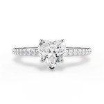 Joan Heart Cut Lab Grown Diamond 18Kt White Gold Engagement Ring