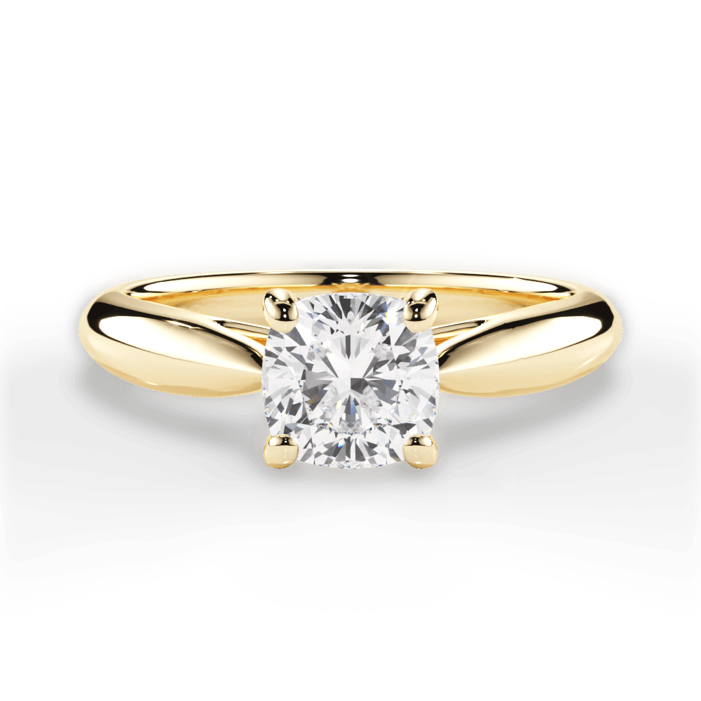 Colleen Cushion Cut Lab Grown Diamond 18Kt Yellow Gold Engagement Ring