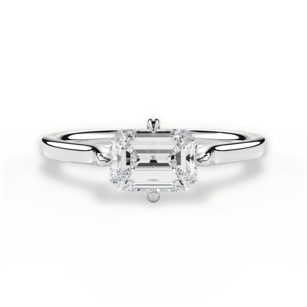 Bernadette Emerald Cut Lab Grown Diamond Platinum Engagement Ring